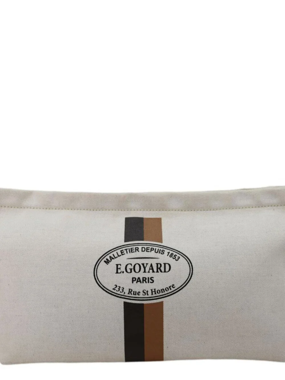 Goyard  Necessaire Cotton Canvas Organizer Pouch Off White